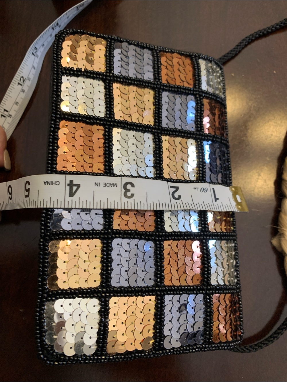 Adorable clutch mini party bag evening bag Crossbody sequins NEW - Picture 11 of 11